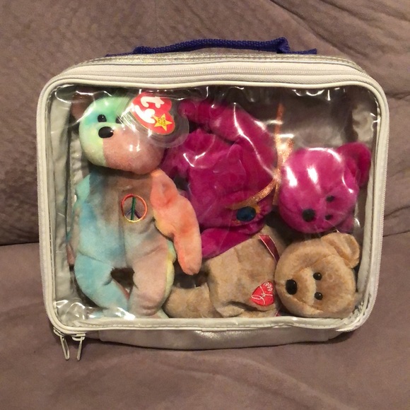 Peace, Millenium,, and 1999 Signature Bears With Case- Beanie Babies Set of 3 - Picture 15 of 15